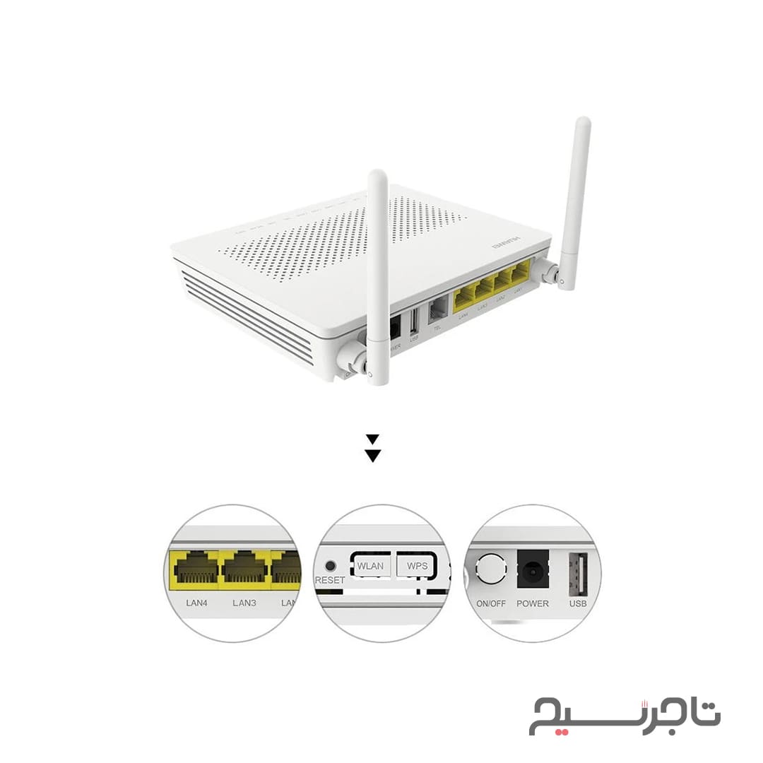 مودم روتر فیبر نوری هوآوی مدل HG8245H5