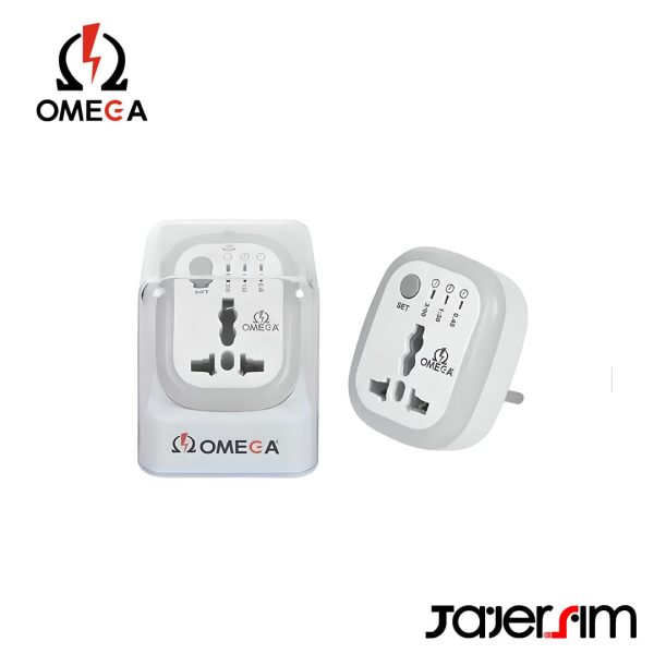 محافظ برق هوشمند تایمردار امگا مدل M100 سفید
